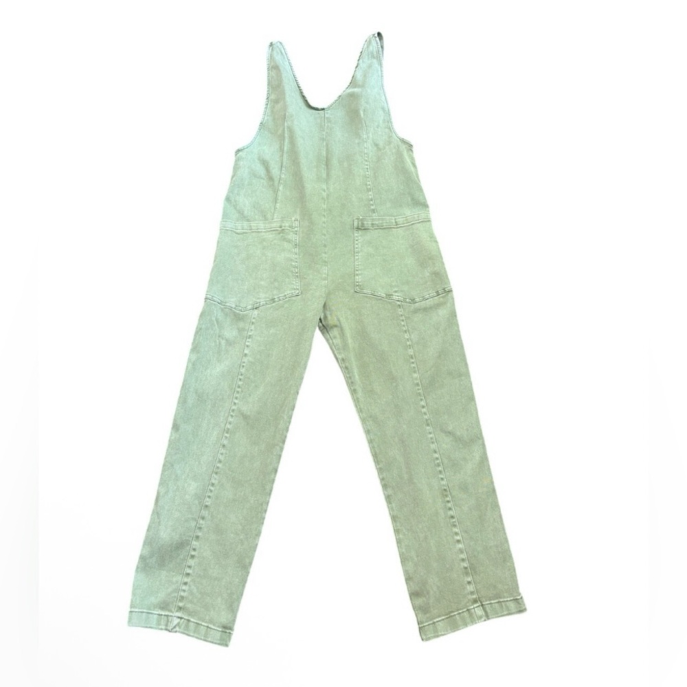 Zenana Outfitters Sage Green Jumpsuit Adjustable Strap Overalls Dungarees SzM